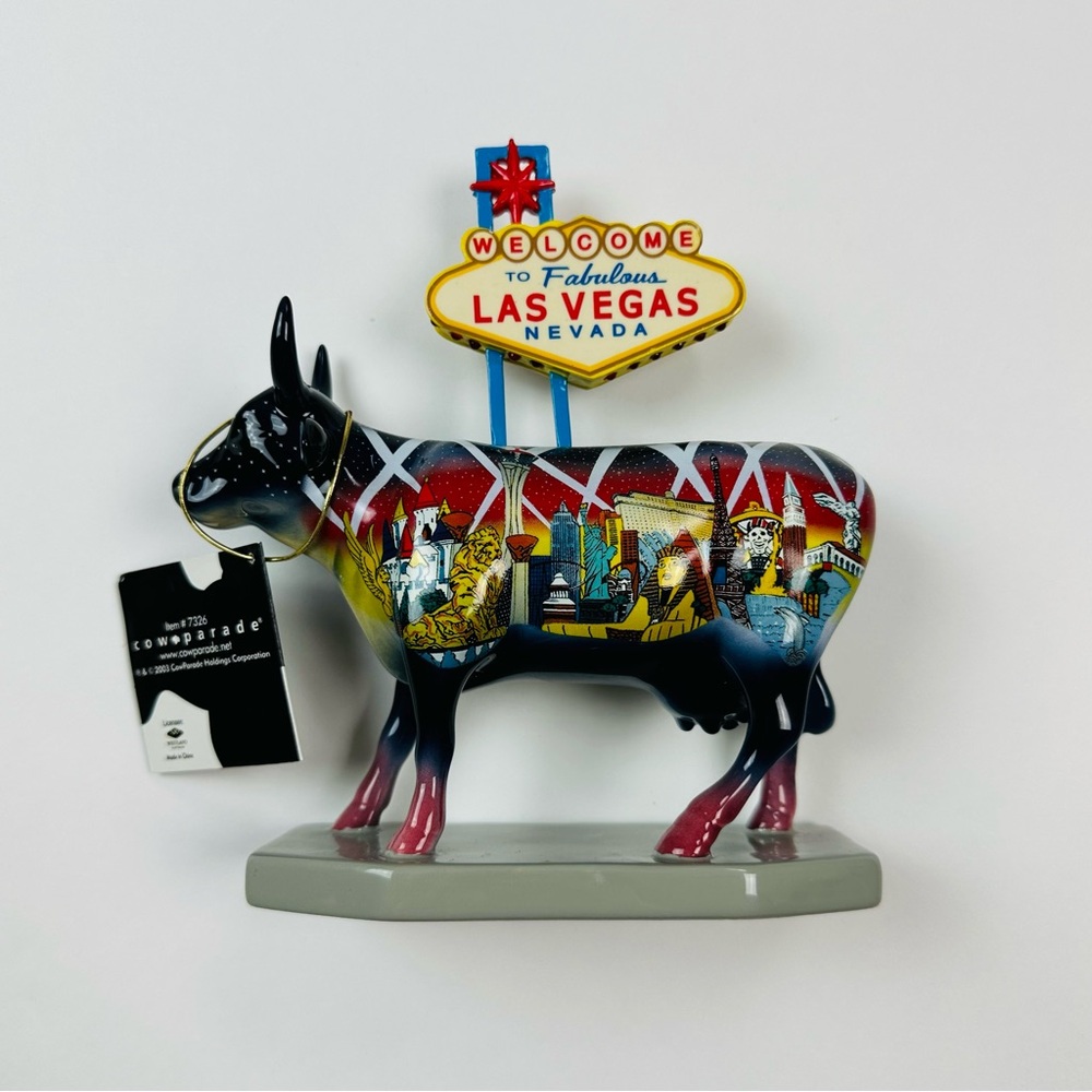 Cow Parade Welcome To Fabulous Las Vegas Figure Statue